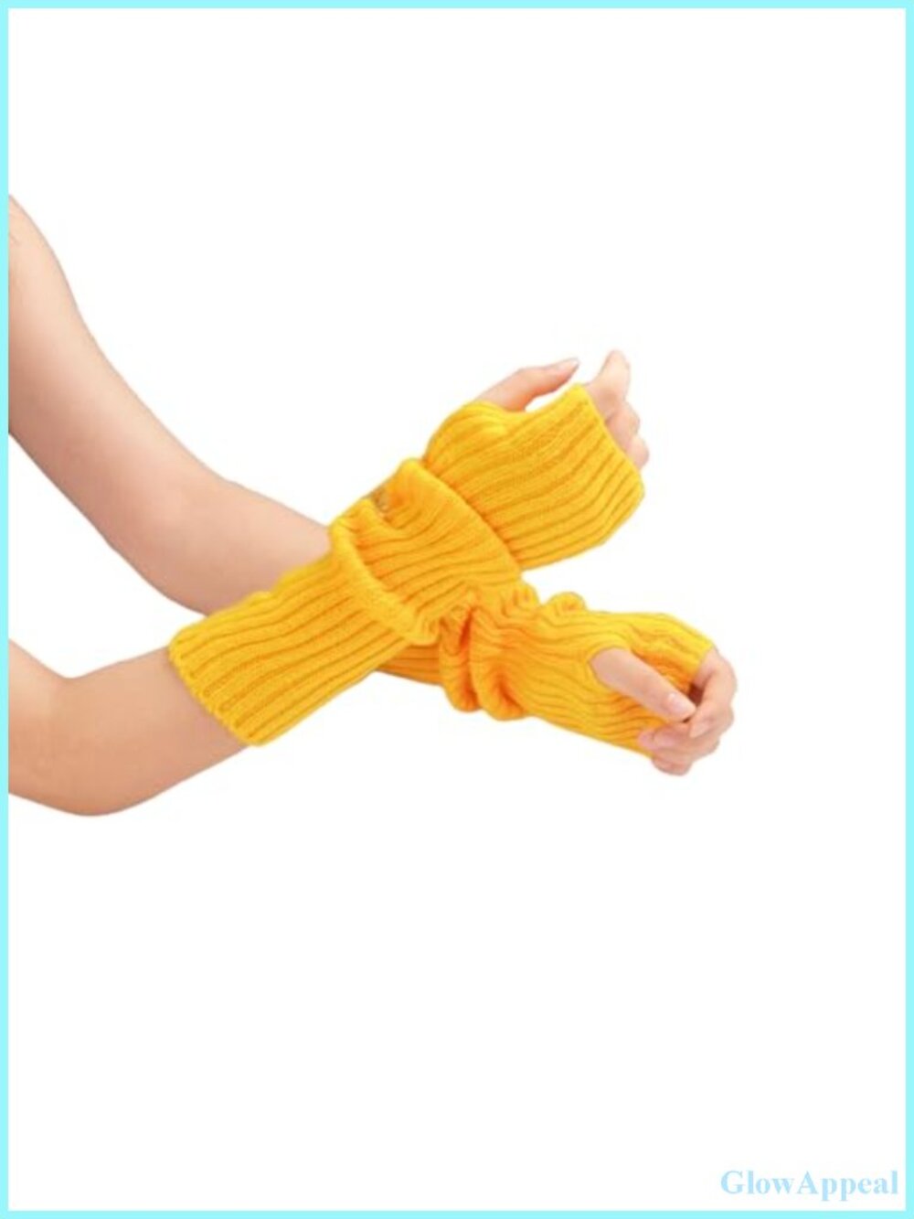 Knitted Arm Warmers with Thumb Hole, Fingerless Gloves for Winter